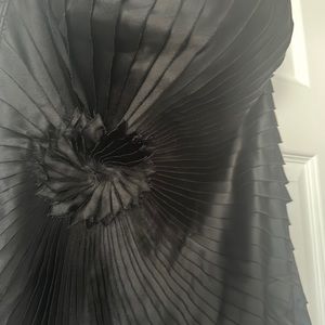 Black Satin Cocktail Homecoming Dress